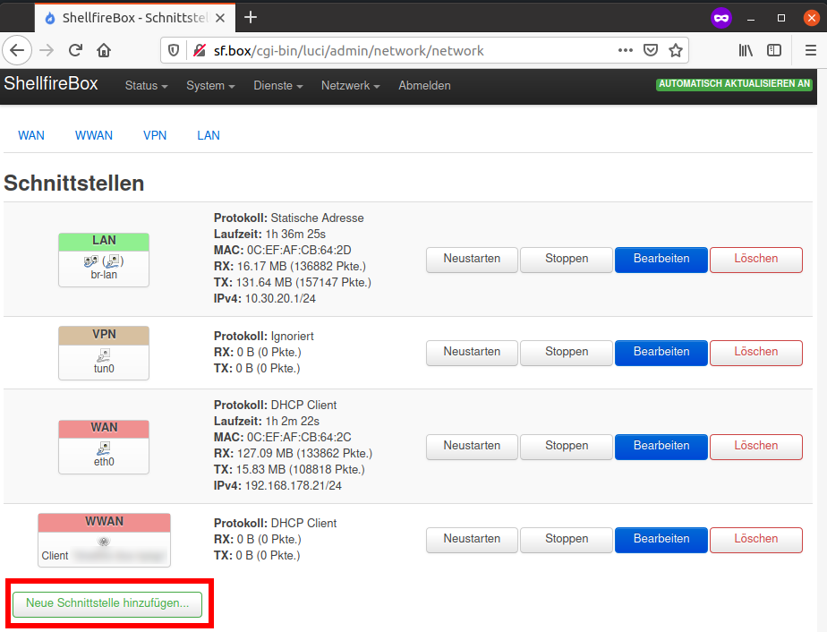  افزودن رابط 